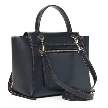 Celine Smooth Calfskin Micro Bi-Color Braided Belt Bag Navy 2 of 4
