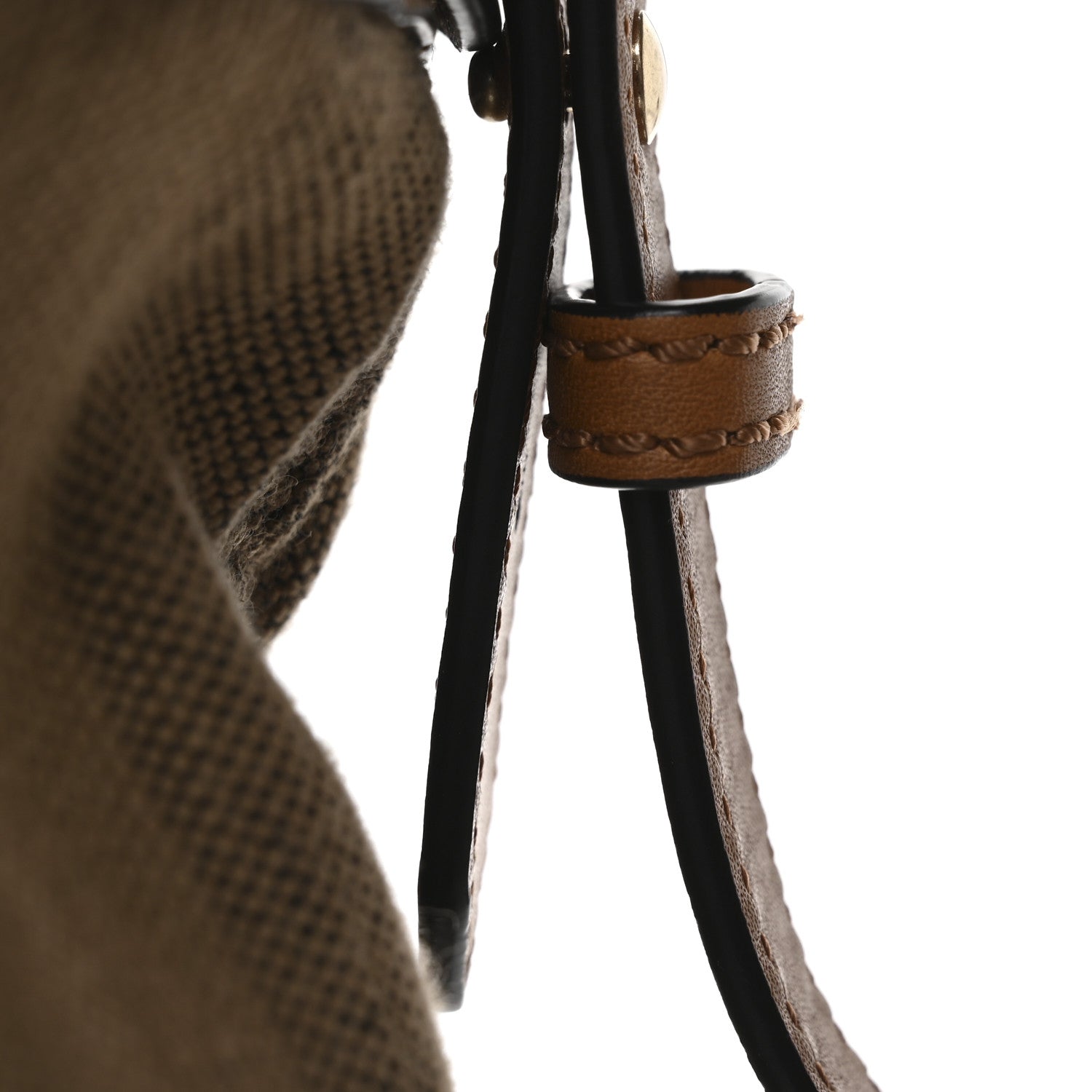 Burberry Grainy Calfskin Canvas Mega Check Medium Ashby Tassel Hobo Saddle Brown 14 of 14