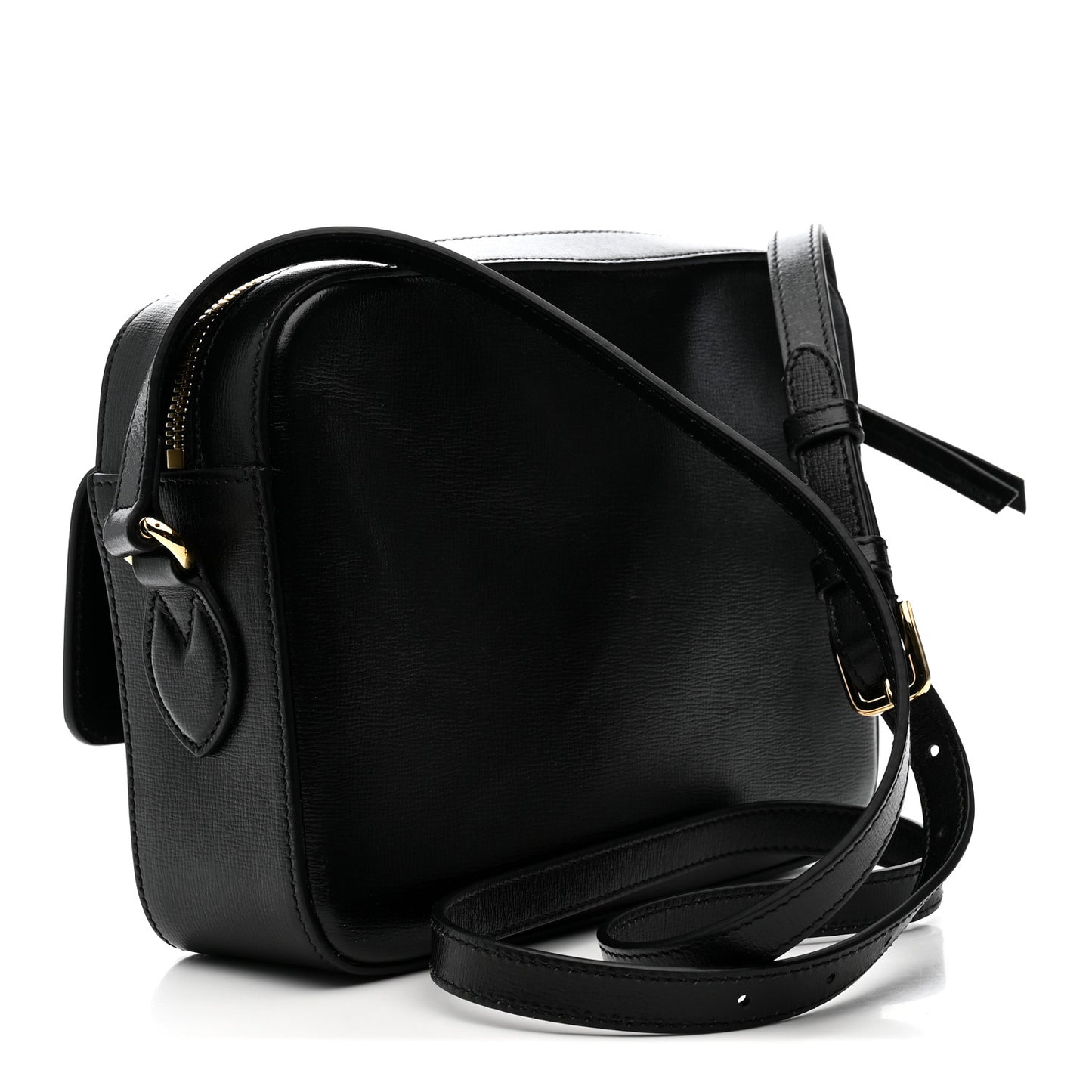 Textured Calfskin Small Horsebit 1955 Shoulder Bag Black