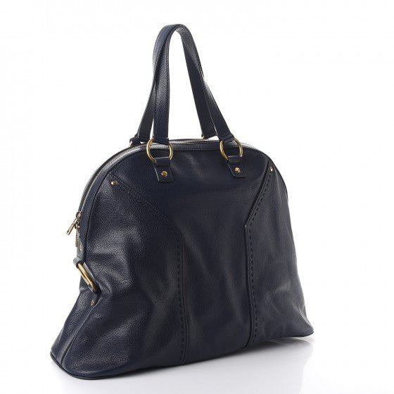 Saint Laurent Calfskin Oversized Muse Navy Blue 3 of 9