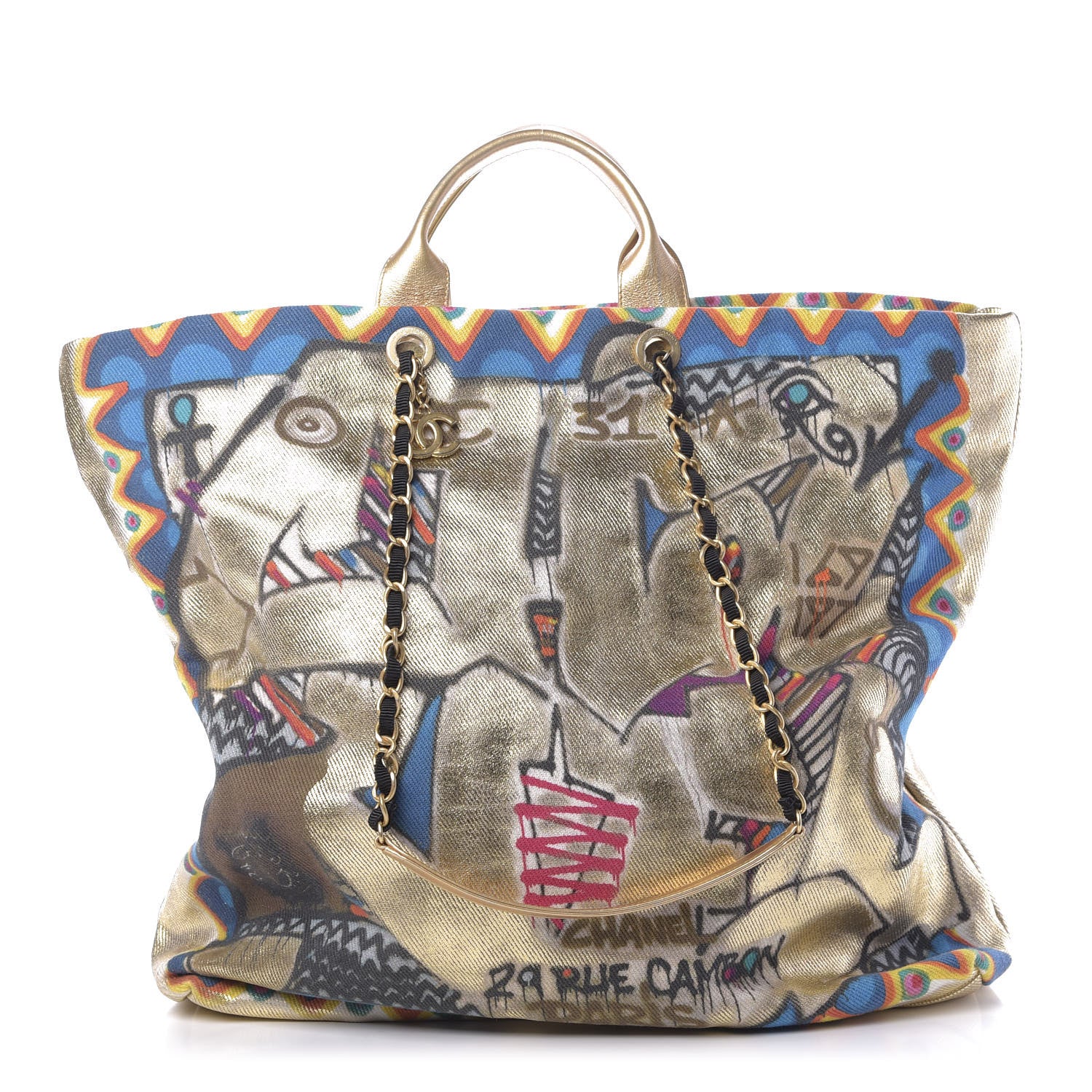 Chanel Graffiti Printed Canvas Street Spirit Tote Multicolor 1 of 14