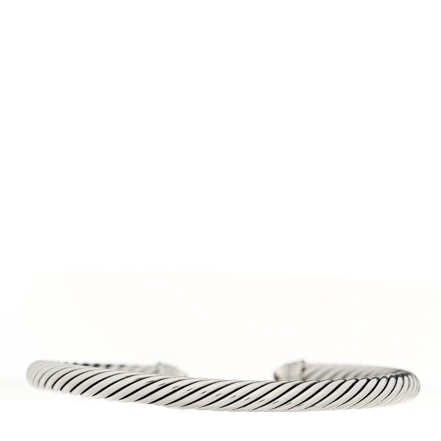 David Yurman Sterling Silver Diamond Morganite 5mm Cable Classics Bracelet 2 of 4