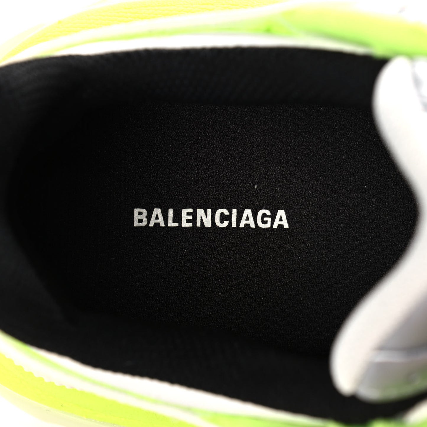 Rubber Mesh Bi-Color Womens Track.2 Open Sneakers 37 White Fluo Yellow