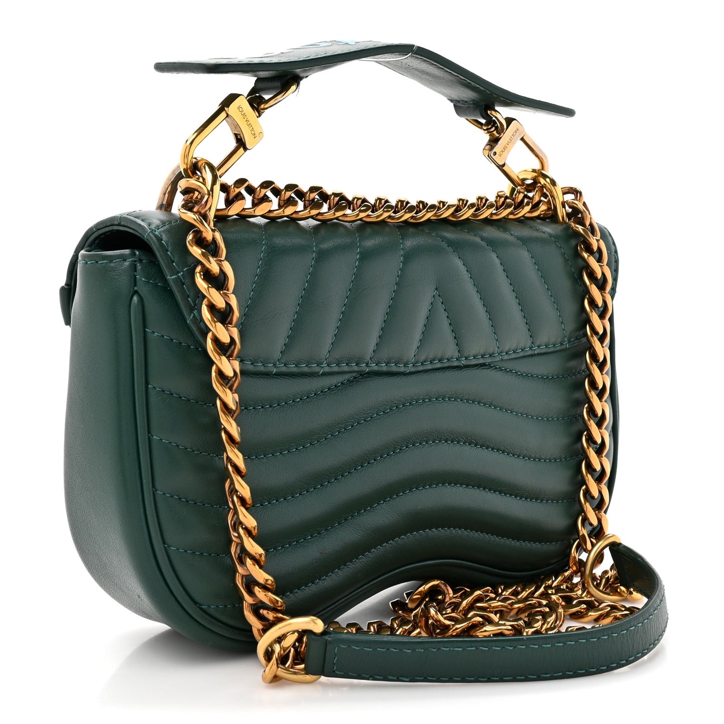 Calfskin New Wave Chain PM Emerald