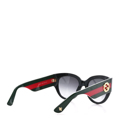 Gucci Acetate Oversized Rectangle Frame Web Sunglasses GG3864/S Black 4 of 8