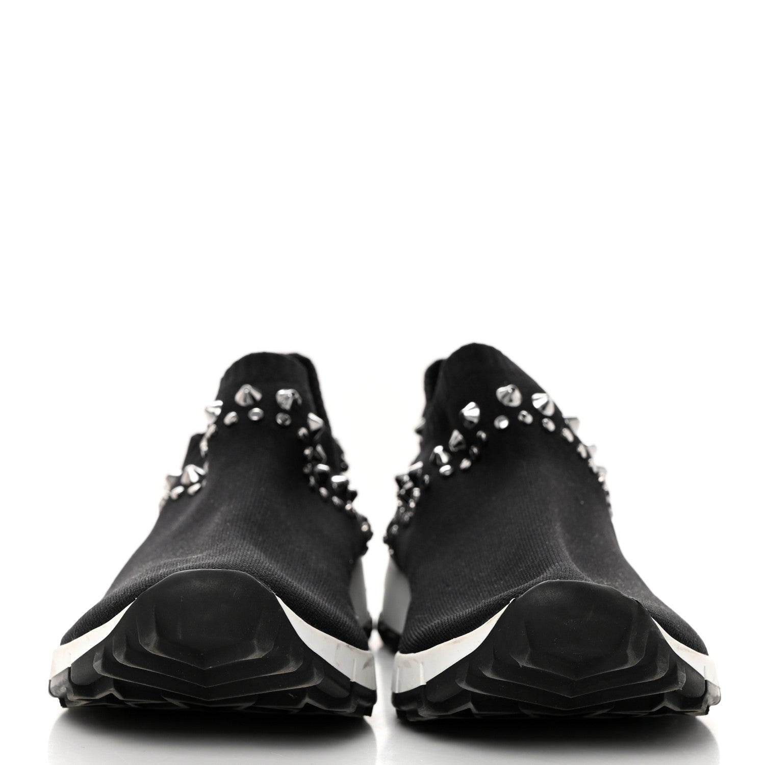 Jimmy Choo Knit Studded Sneaker 38 Black 2 of 8