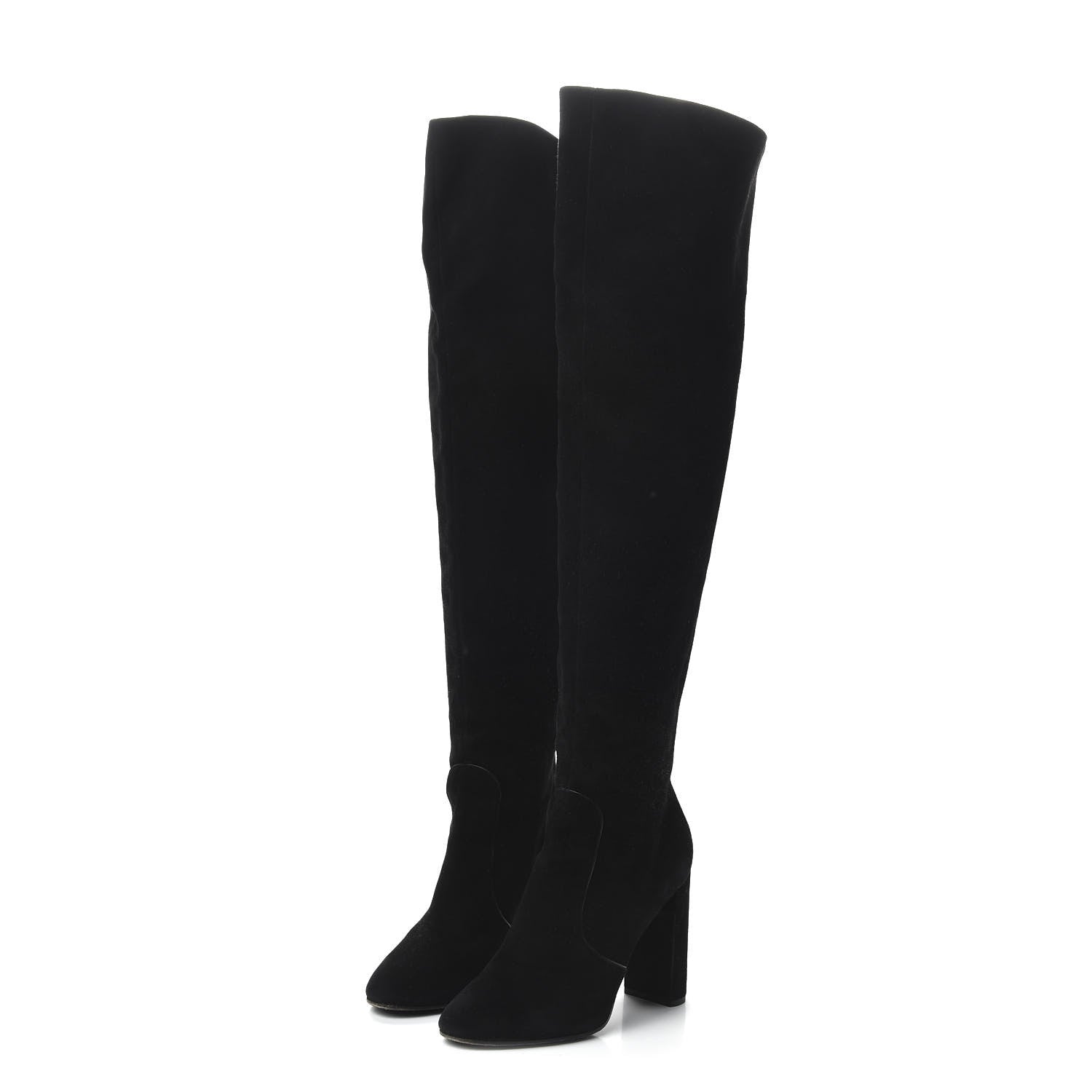Louis Vuitton Suede Thigh High Boots 38 3 of 7