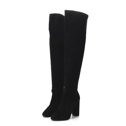 Louis Vuitton Suede Thigh High Boots 38 3 of 7