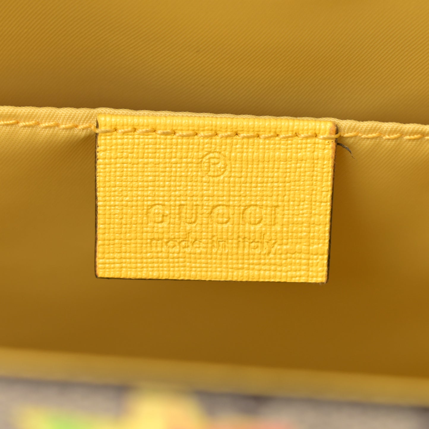 GG Supreme Monogram Beetles Childrens Backpack Beige Yellow