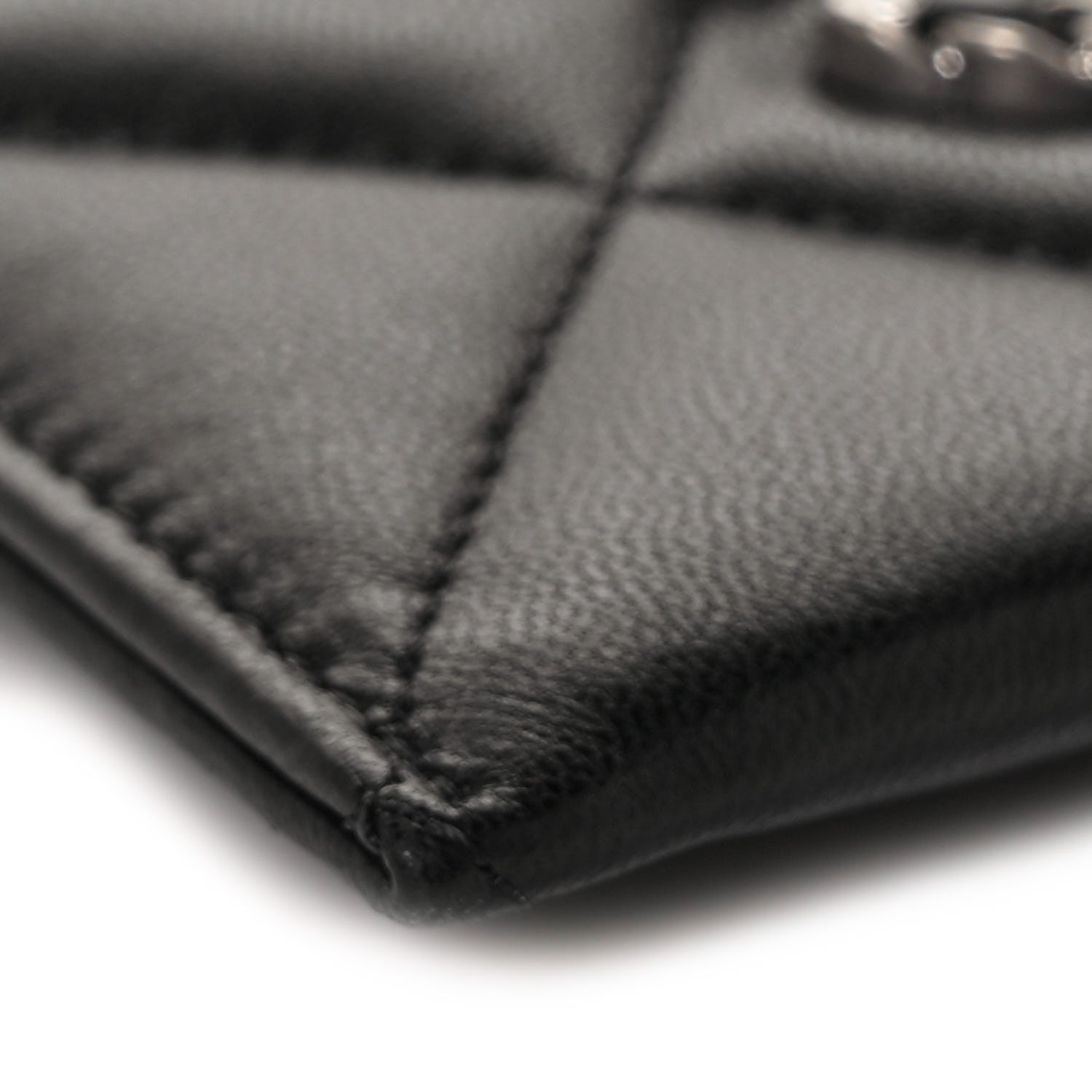 Chanel Lambskin Quilted Chanel 19 Card Holder Black 9 of 10