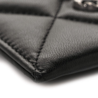 Chanel Lambskin Quilted Chanel 19 Card Holder Black 9 of 10