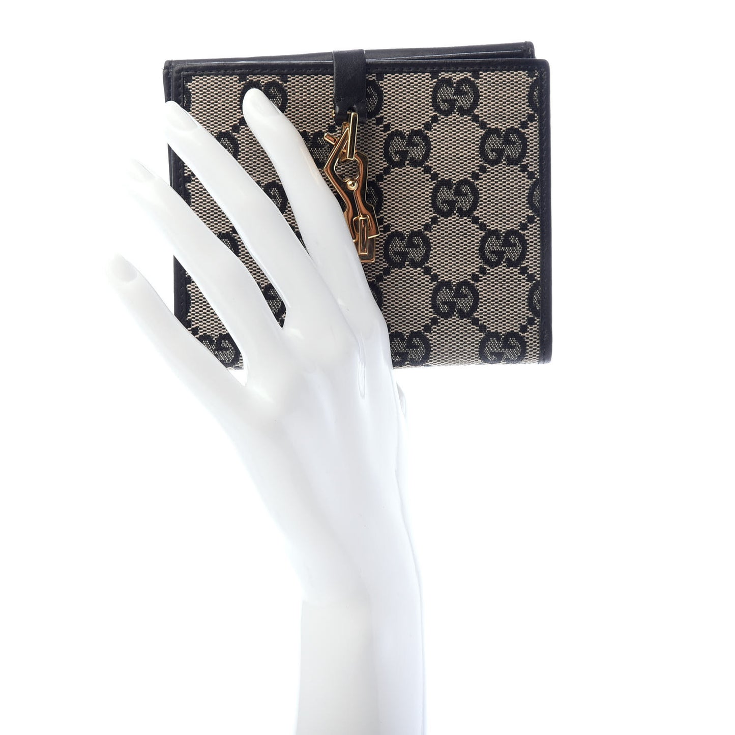 Monogram Compact Wallet Black