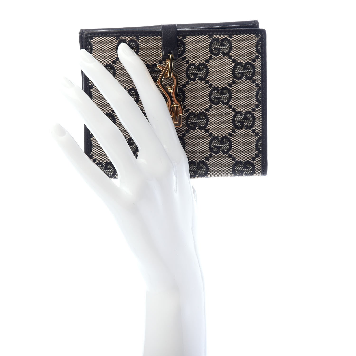 Gucci Monogram Compact Wallet Black 2 of 6
