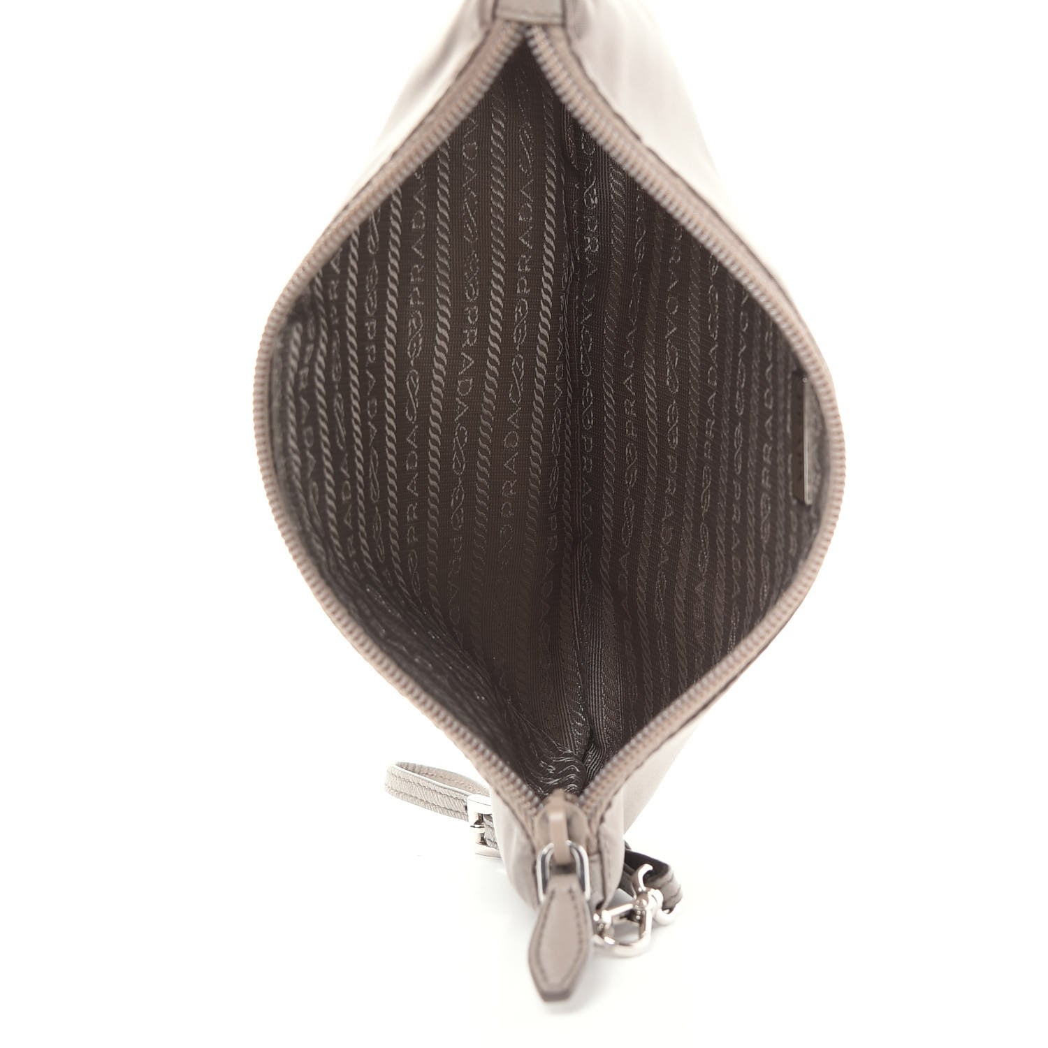 Prada Tessuto Nylon Saffiano Wristlet Argilla 4 of 7