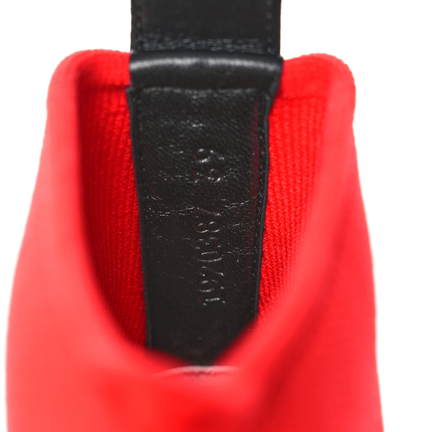 Mesh Calfskin 24 Sneakers 39 Red Black