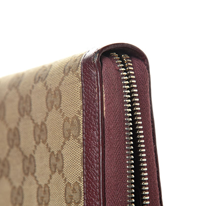 Gucci Monogram Zip Around Wallet Burgundy 11 of 15