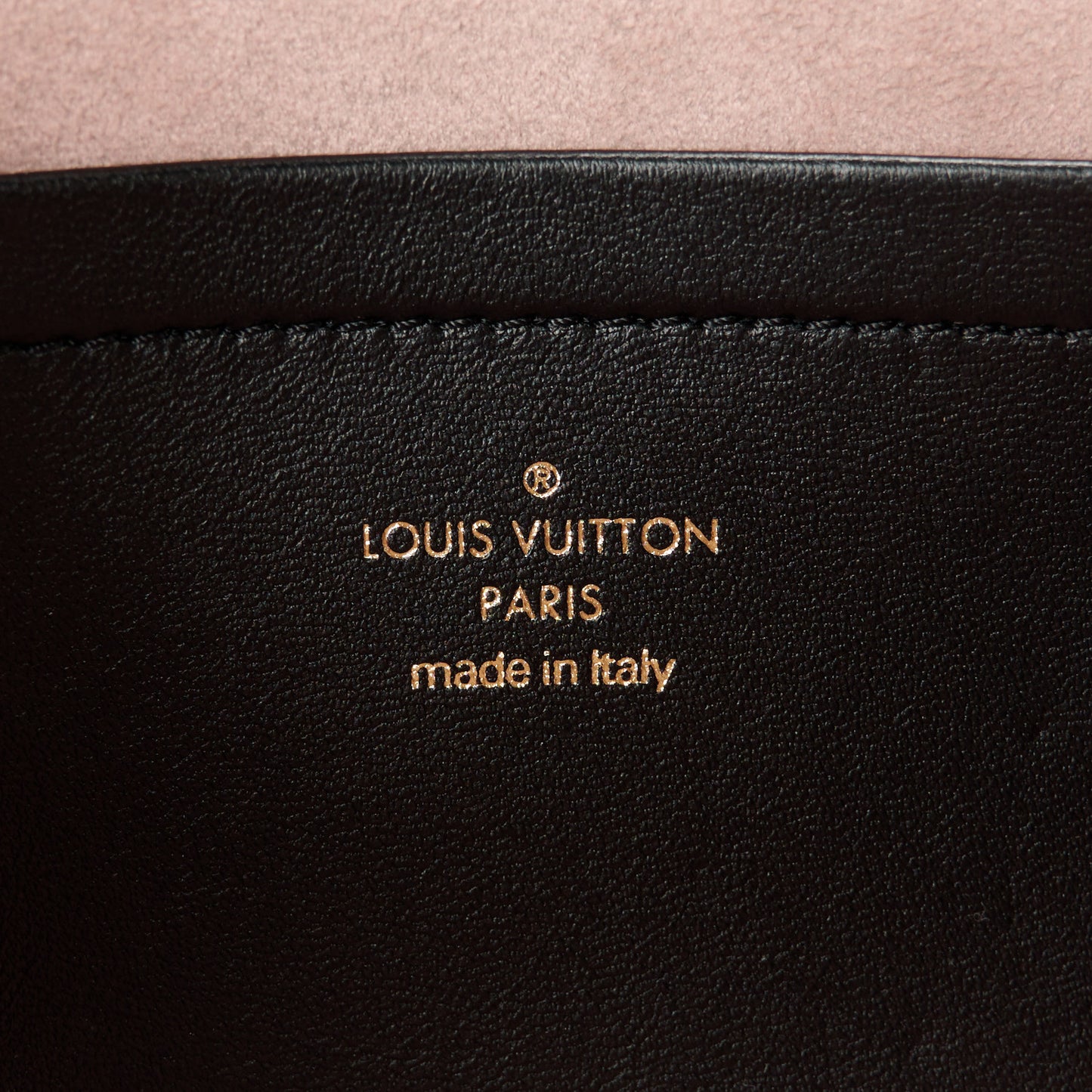 Lambskin Embossed Monogram Pochette Coussin Black