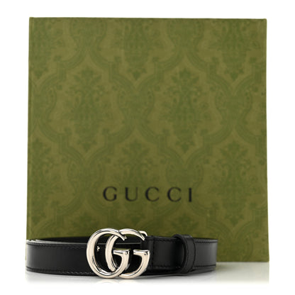 Gucci Plutone Calfskin Palladium Double G 20mm Belt 100 40 Black 10 of 10
