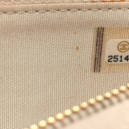 Chanel Lurex Canvas Deauville Medium Zip Around Wallet Beige 8 of 10