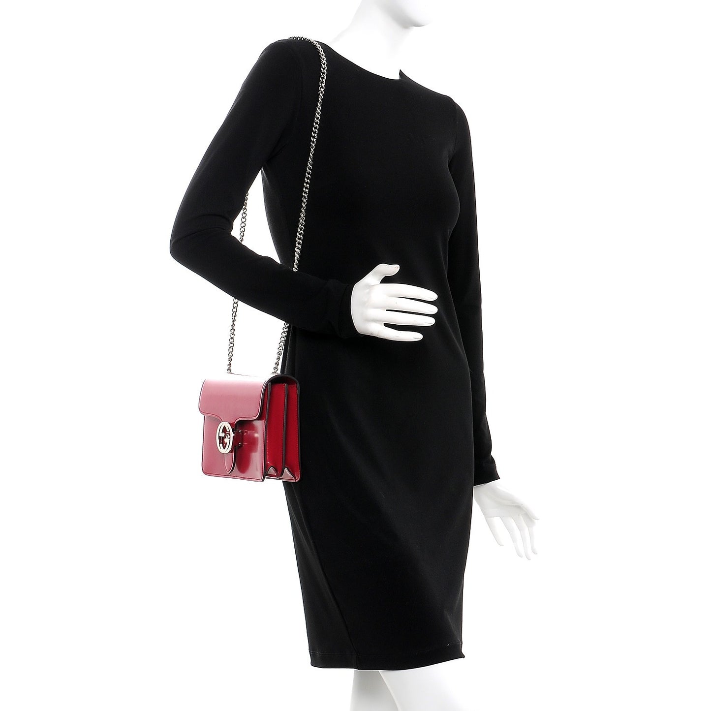 Shade Lux Calfskin Small Interlocking G Shoulder Bag Petunia