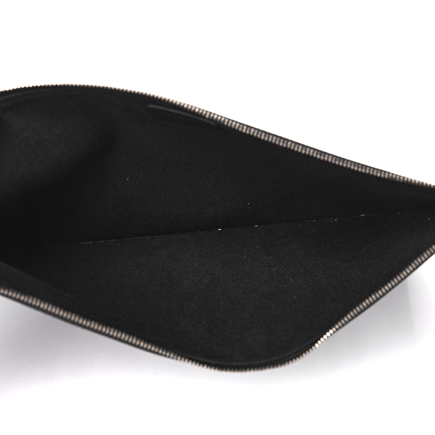 Textured Coated Canvas Iconic Paint Splatter Prints Flat Medium Clutch Bag Black
