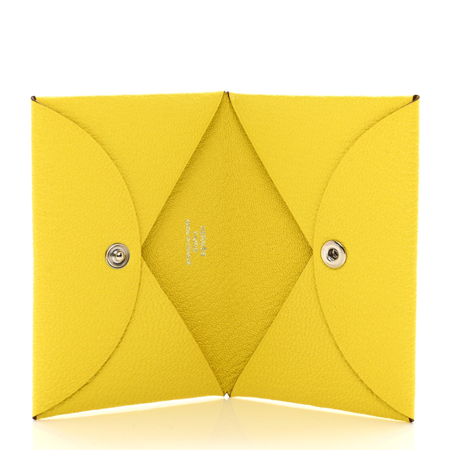 Chevre Mysore Calvi Card Case Jaune Citron