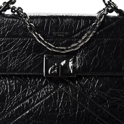 Givenchy Creased Patent Calfskin Medium ID Flap Black 10 of 10