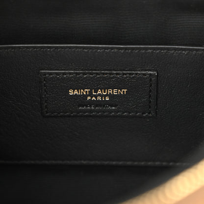 Saint Laurent Suede Calfskin Mini Quilted Monogram Camera Bag Golden Leaf 6 of 10