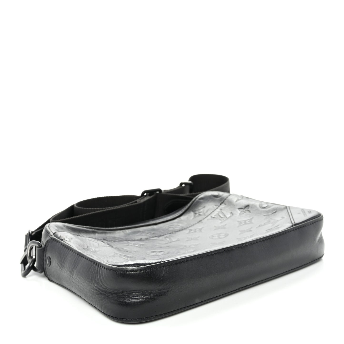 Calfskin Monogram Shadow Duo Messenger Black