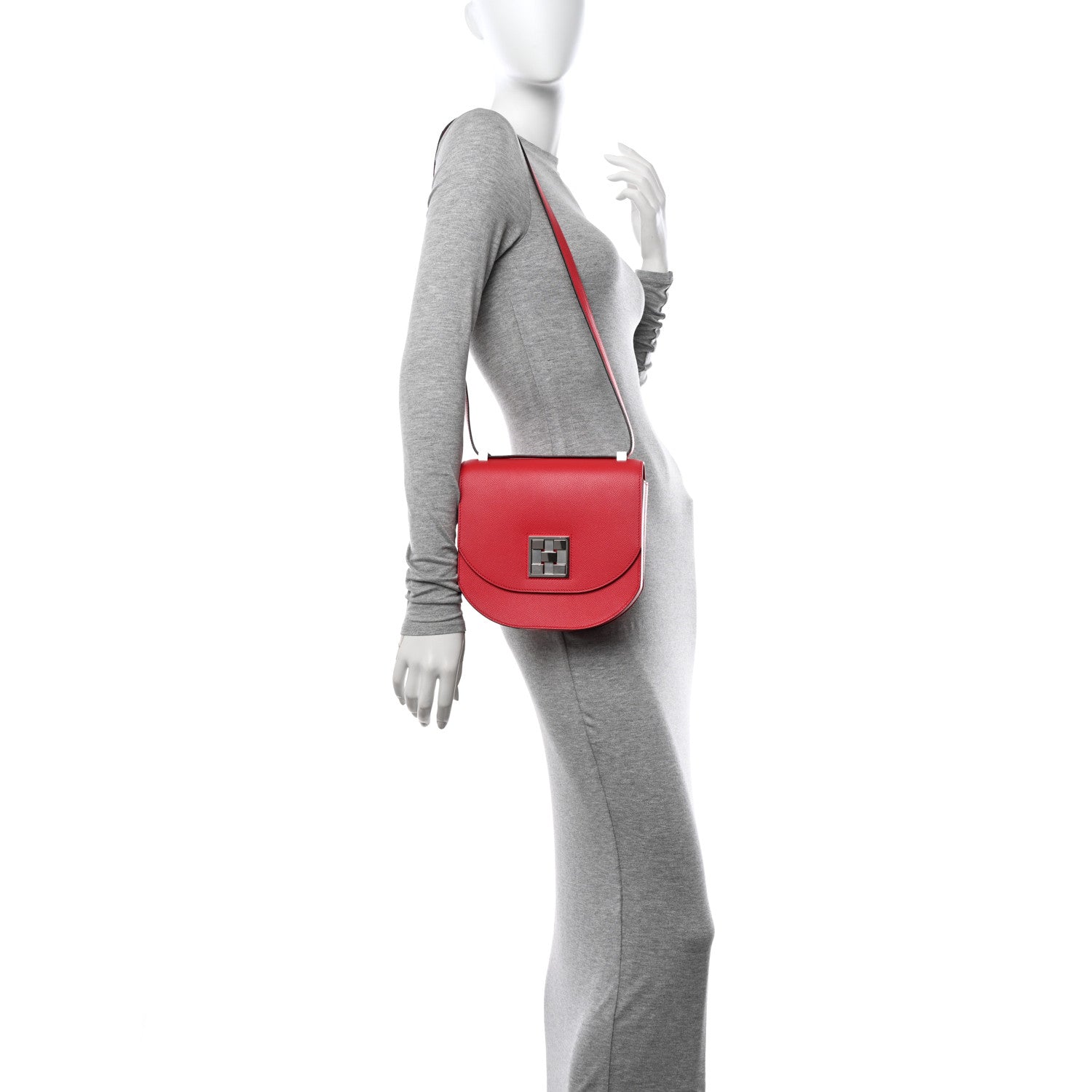 Hermes Epsom Mosaique Au 24-21 Rouge de Coeur 2 of 13