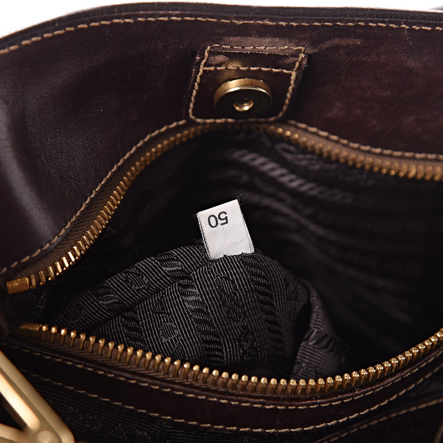 Jacquard Logo Tote Brown