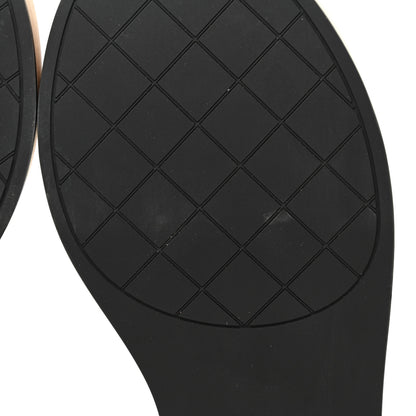 Chanel Lambskin Quilted CC Slip On Platform Sandals 38 Black 7 of 10