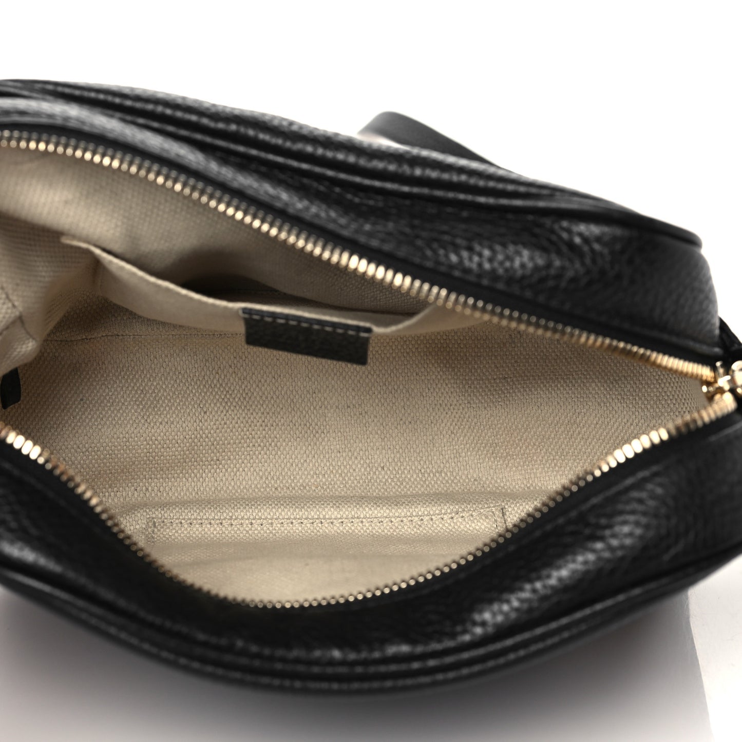 Pebbled Calfskin Small Soho Disco Bag Black