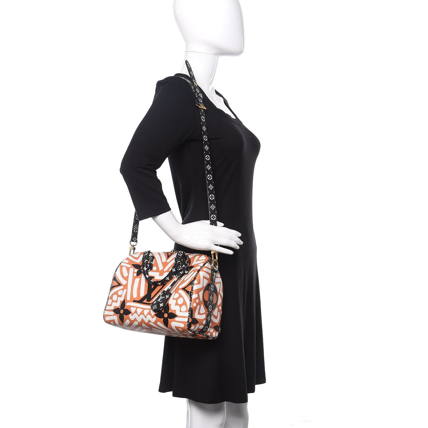 Monogram Giant Crafty Speedy Bandouliere 25 Creme Caramel