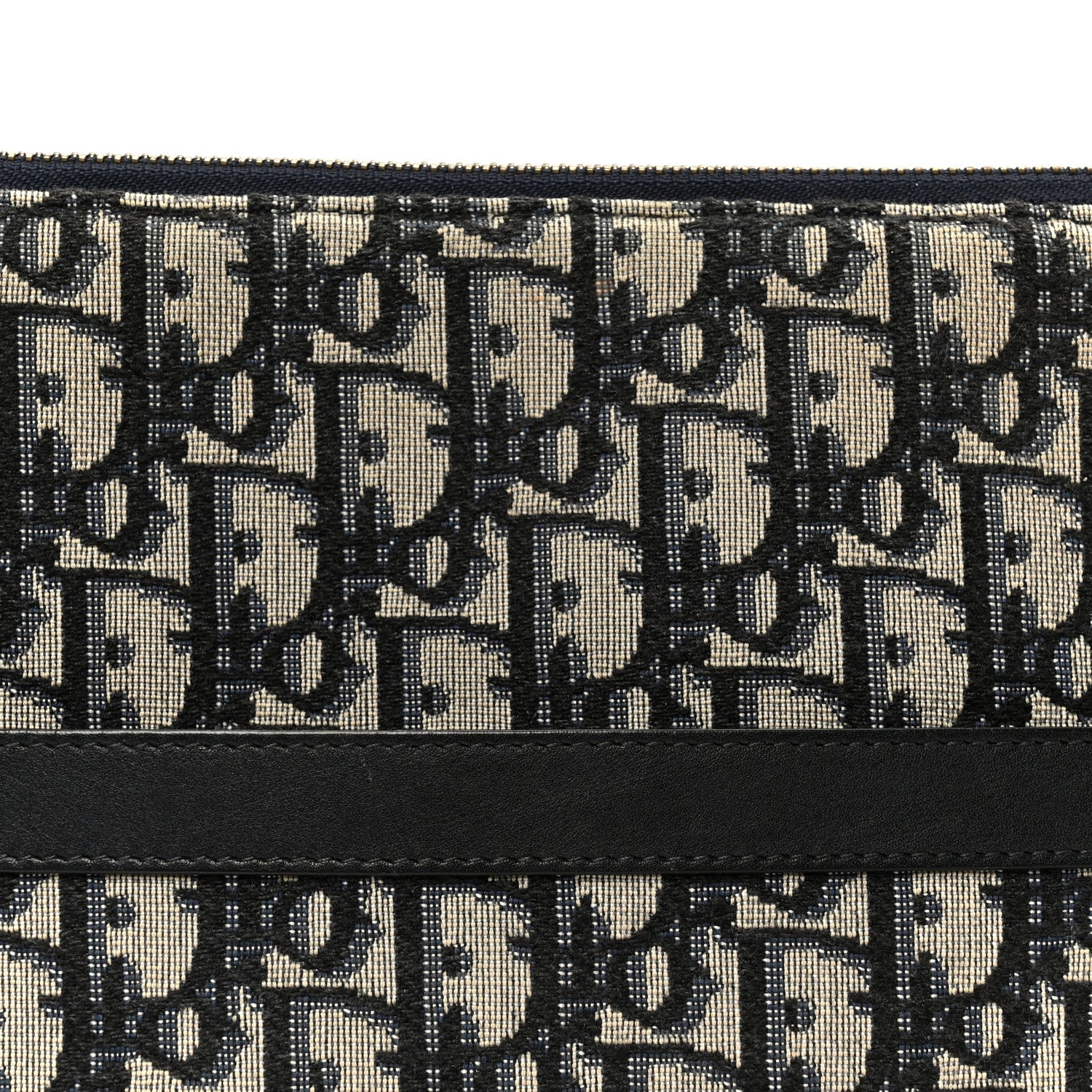 Christian Dior Oblique Pouch Clutch Blue 9 of 9