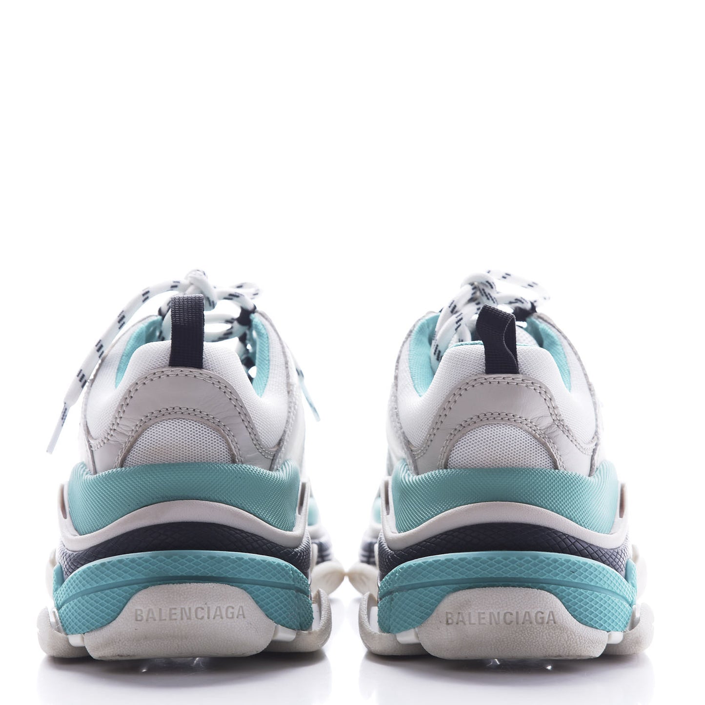 Fabric Mesh Womens Triple S Sneakers 38 White Green Grye