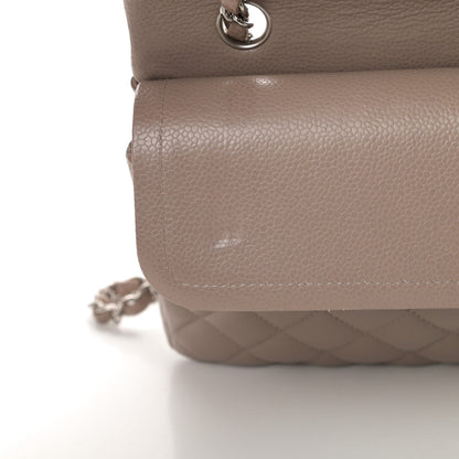 Chanel Caviar Quilted Medium Double Flap Taupe 11 of 12