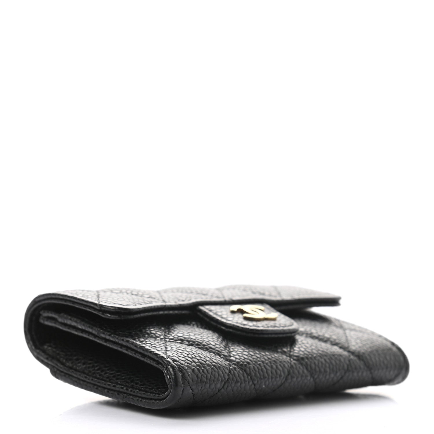 Chanel Caviar Quilted Flap Card Holder Wallet Black 4 of 8