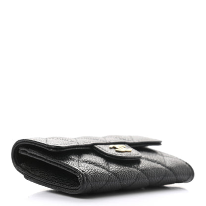 Chanel Caviar Quilted Flap Card Holder Wallet Black 4 of 8