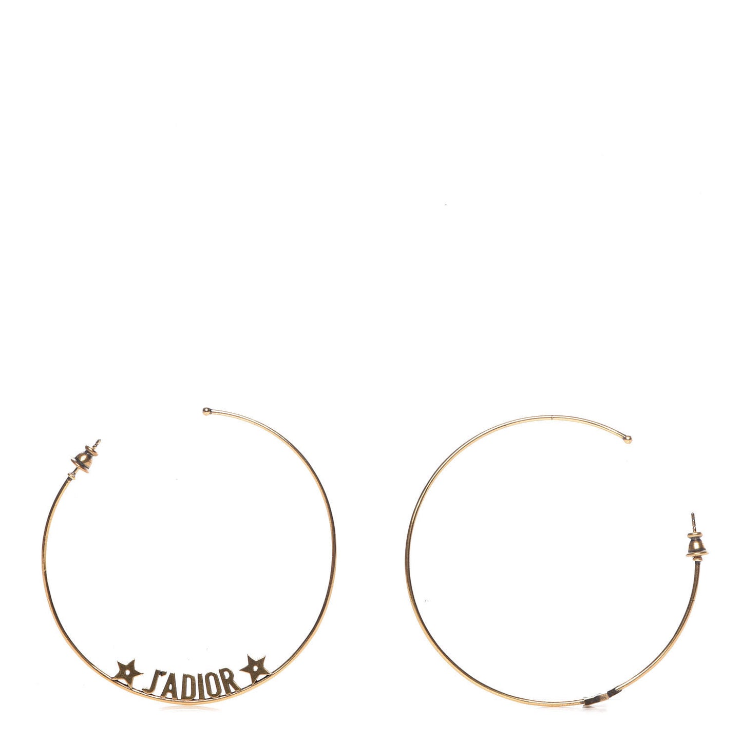 Metal J'Adior Hoop Earrings Aged Gold