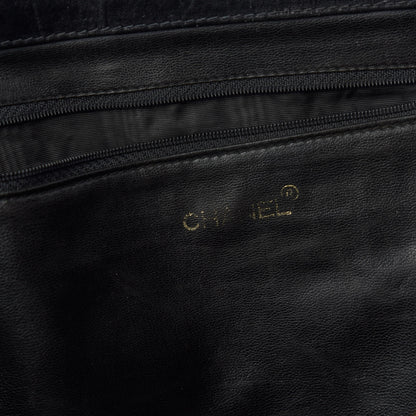 Chanel Calfskin Stitched XL Weekender Black 8 of 10