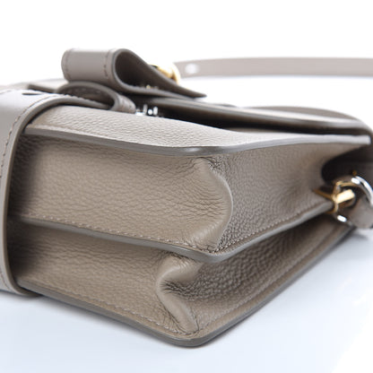 Chloe Shiny Grained Calfskin Small Aby Day Shoulder Bag Motty Grey 8 of 9