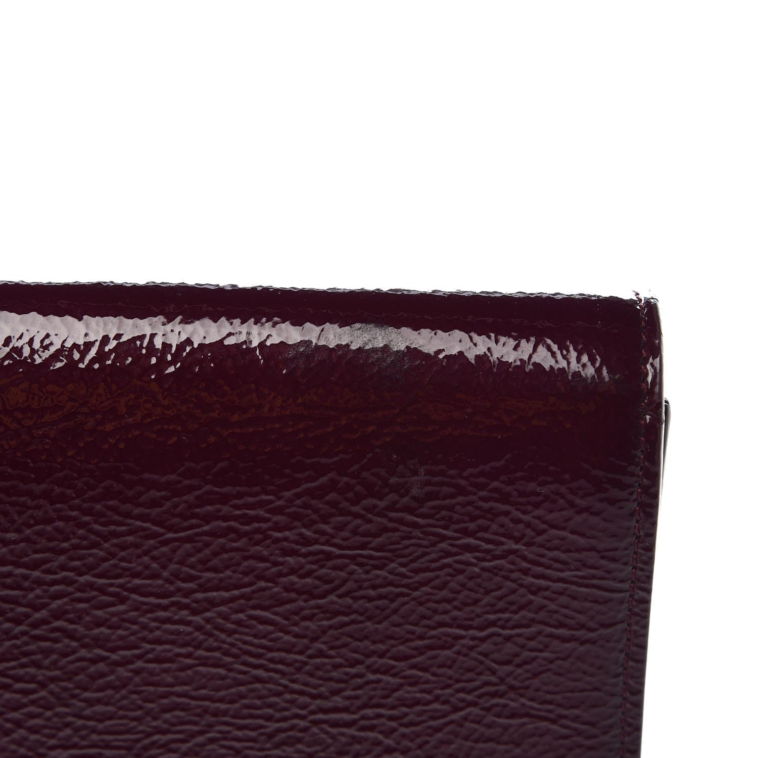 Saint Laurent Textured Patent Monogram Large Belle De Jour Clutch Purple 8 of 9