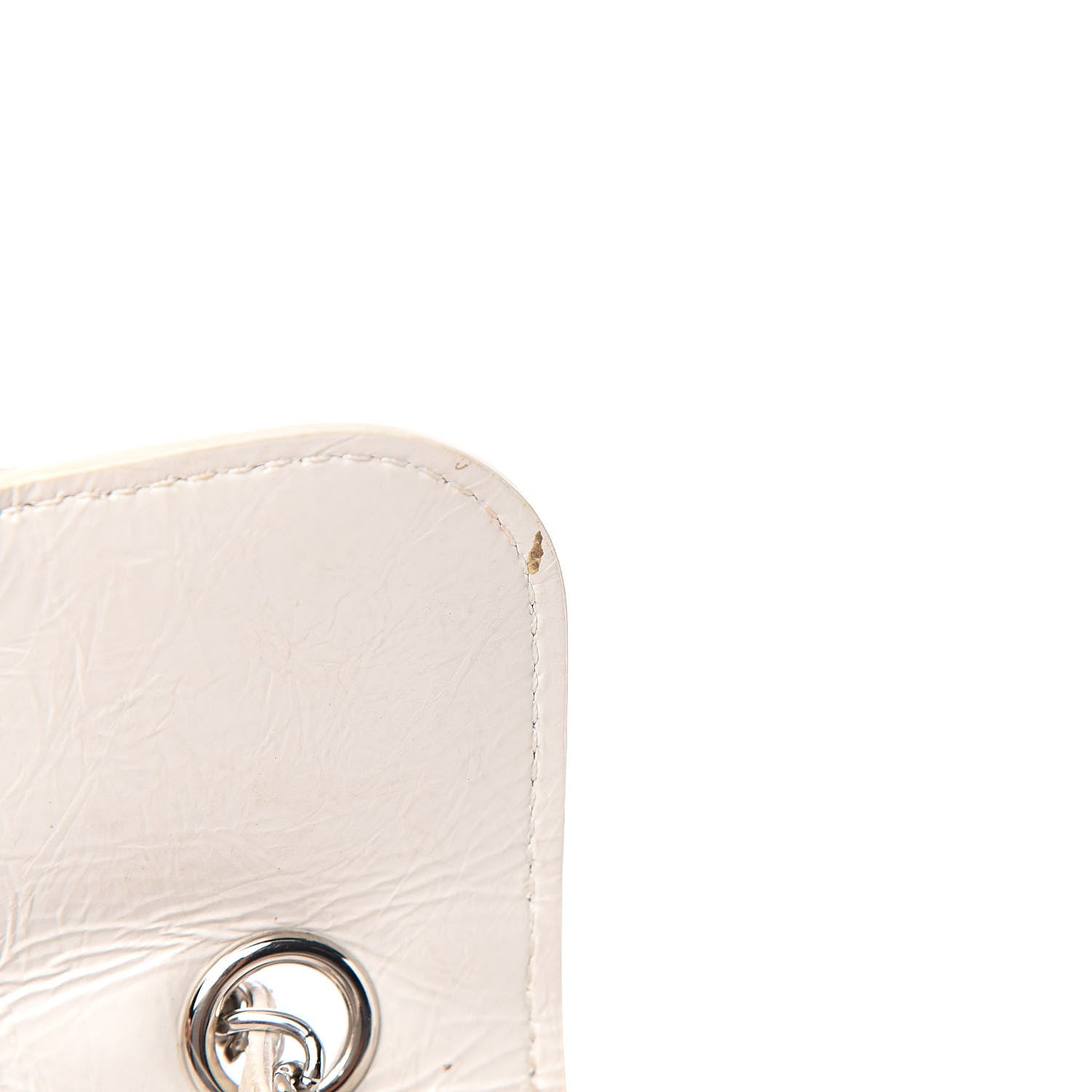 Chanel Crumpled Calfskin PVC Quilted Backpack White 17 of 18