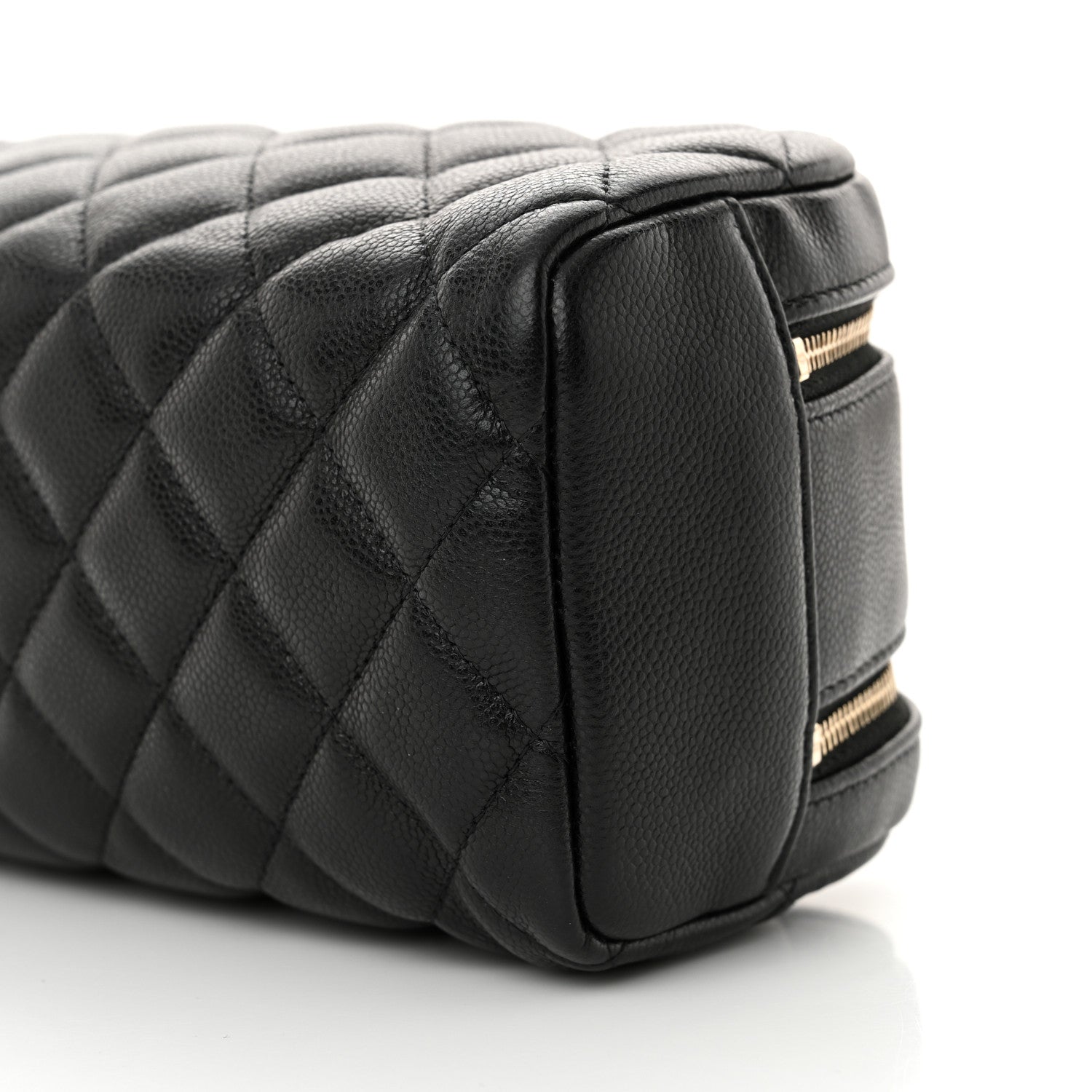 Chanel Caviar Quilted Toiletry Case With Chain Black 10 of 11