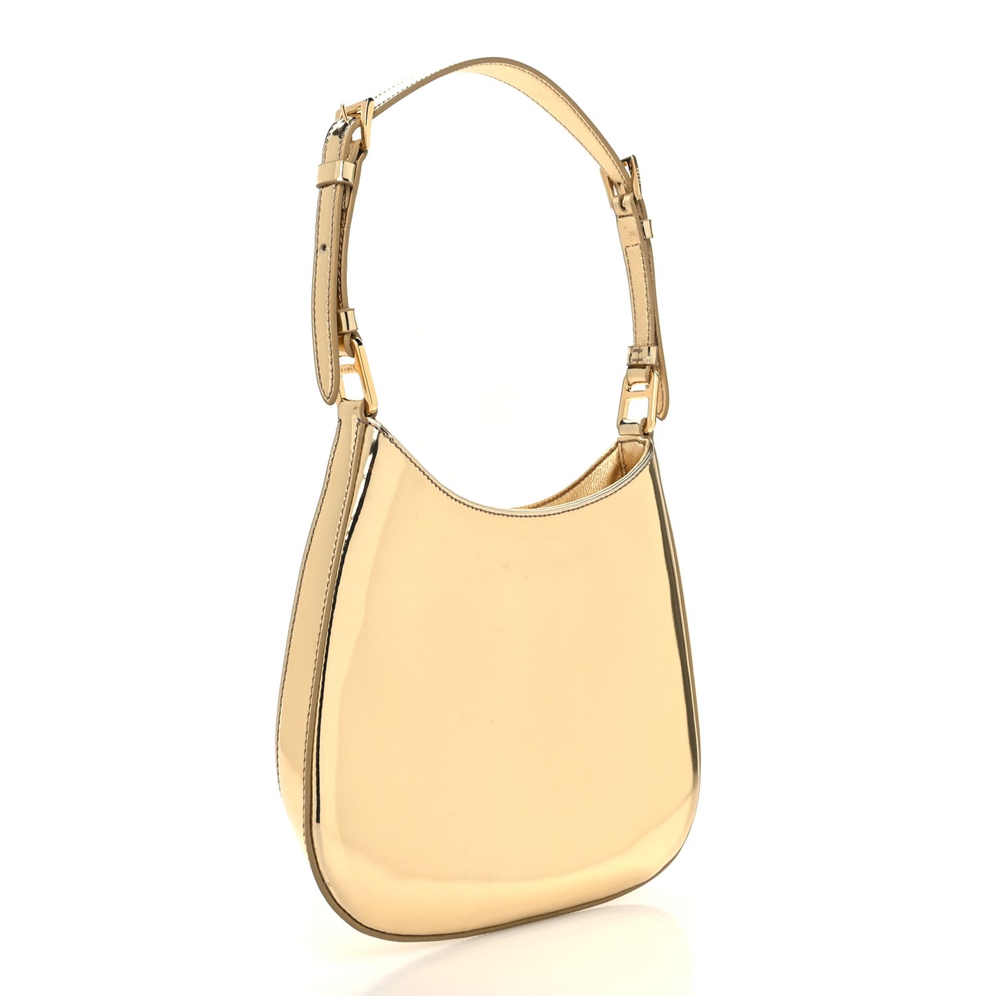 Spazzolato Cleo Adjustable Strap Shoulder Bag Platino