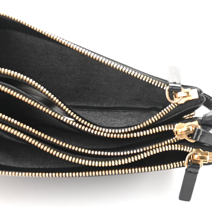 Celine Lambskin Small Trio Crossbody Bag Black 5 of 9