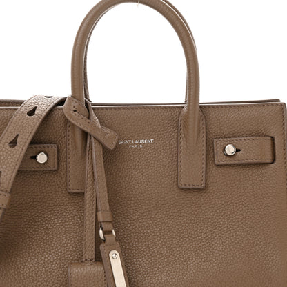 Saint Laurent Grained Calfskin Nano Supple Sac De Jour Taupe 8 of 14