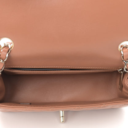 Chanel Lambskin Quilted Mini Rectangular Flap Brown 5 of 9