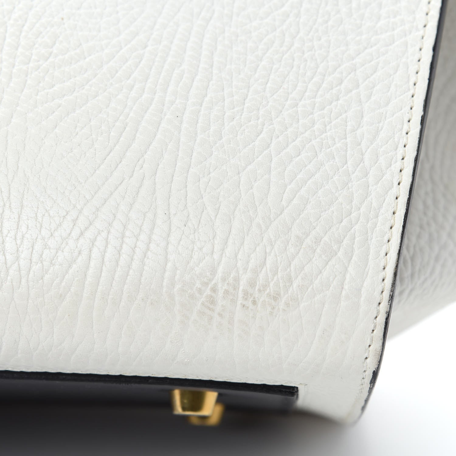 Celine Elephant Calfskin Bi-Color Small Tie Knot Tote White Black 8 of 22